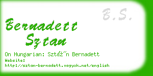 bernadett sztan business card